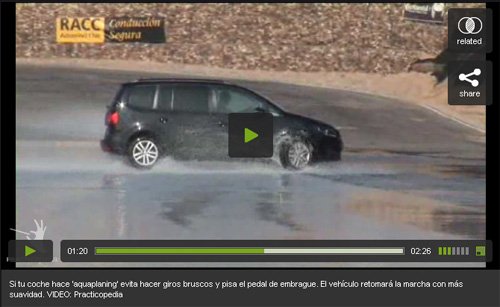 Cómo actuar si tu coche hace aquaplaning