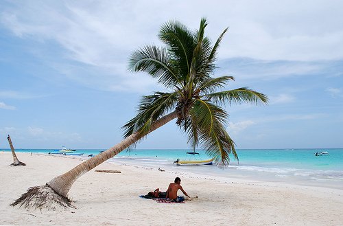 Playa paradisiaca del Caribe