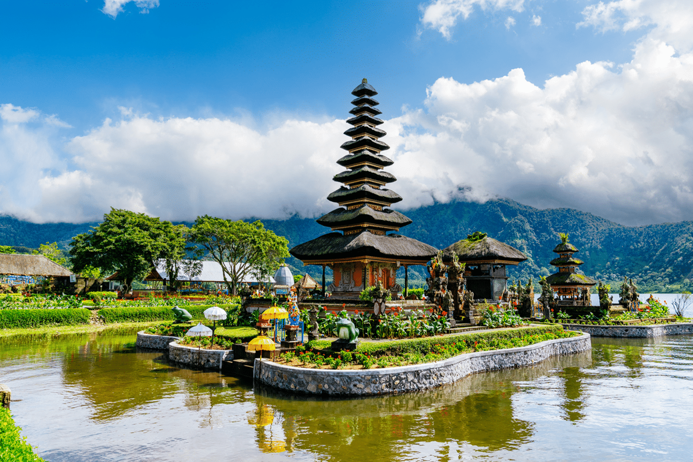 Templo Pura Ulun Danu Bratan, Tabanan, Bali, Indonesia - Asia